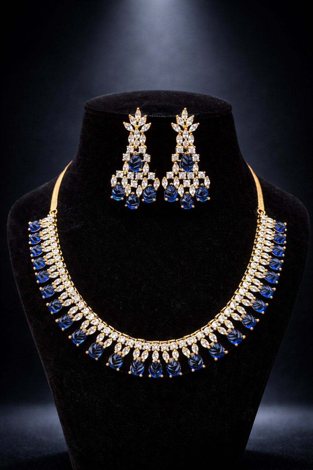 Royal Indigo Signature Set Gold Polish | High-Grade American Diamonds