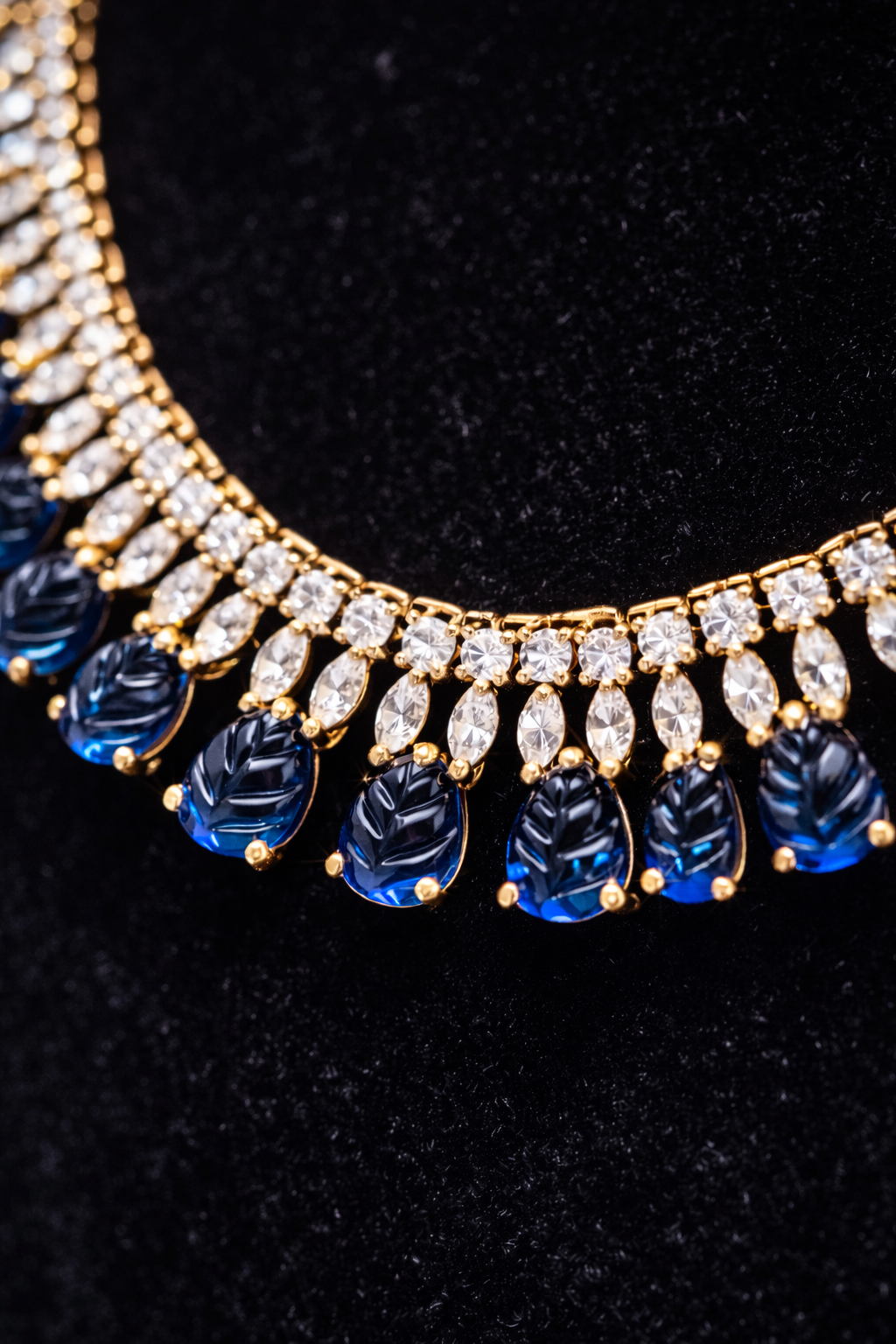 Royal Indigo Signature Set Gold Polish | High-Grade American Diamonds