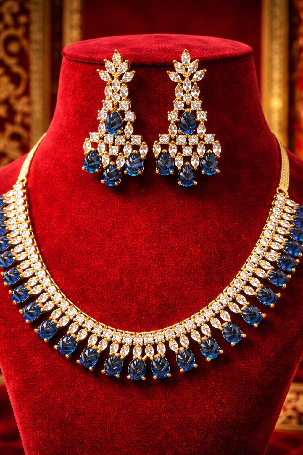 Royal Indigo Signature Set Gold Polish | High-Grade American Diamonds